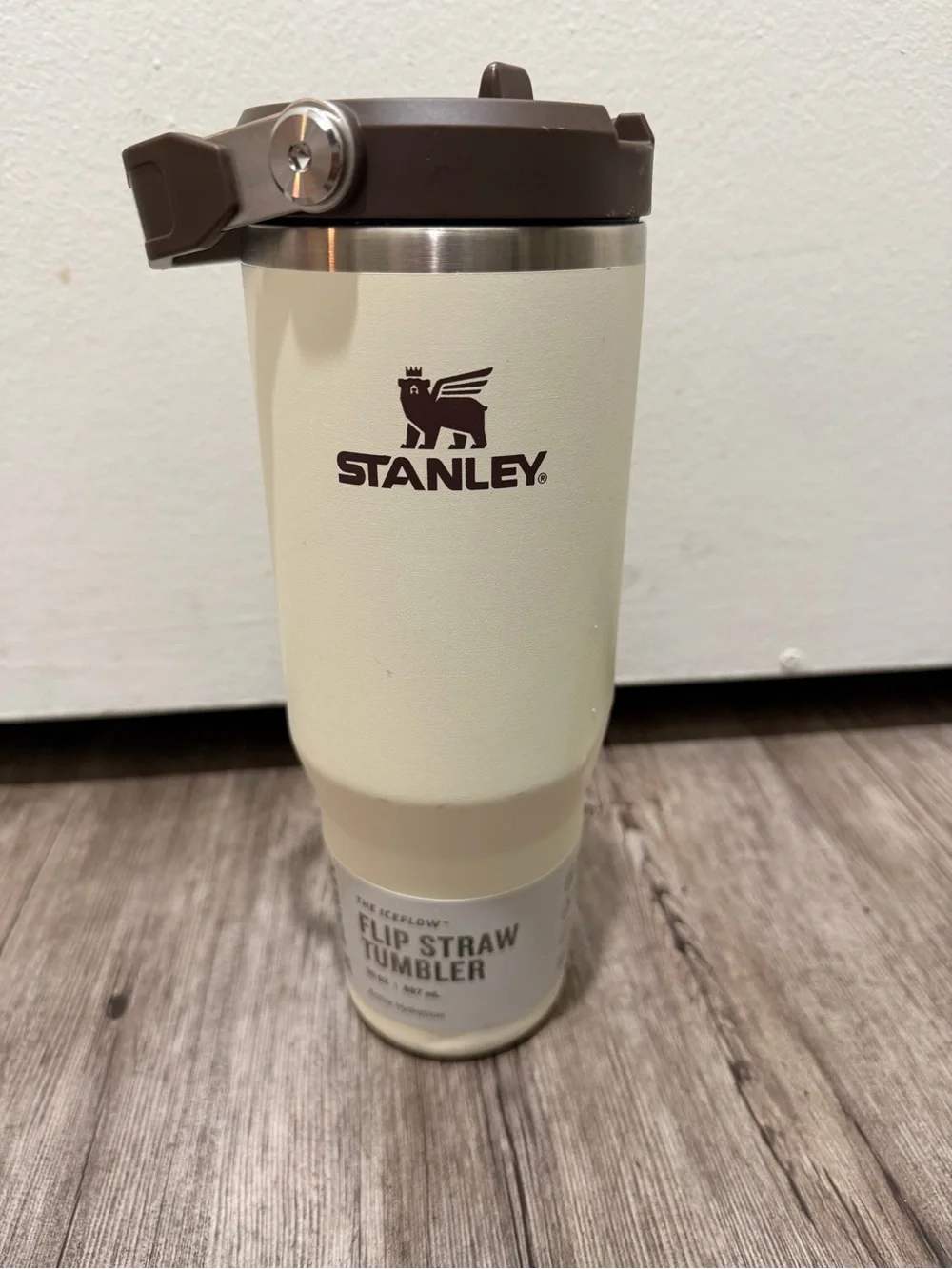 Stanley Flip Straw Tumbler in Cream and Brown - Picture 2 of 9